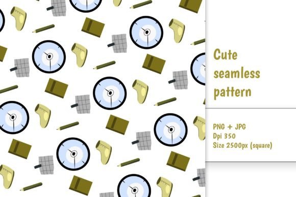 Cute Seamless Pattern for Educational Themes