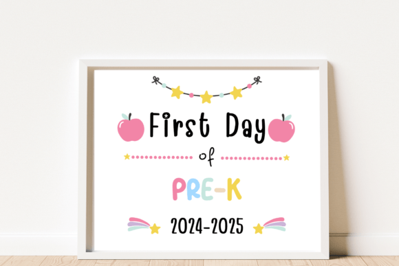 First Day of Pre-K Sign PNG