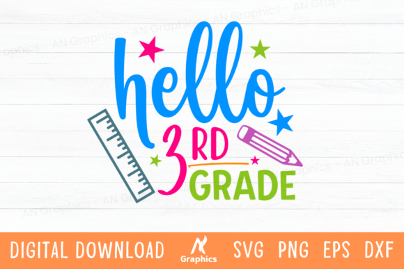 Hello 3rd Grade SVG – A Playful Font for Creative Projects