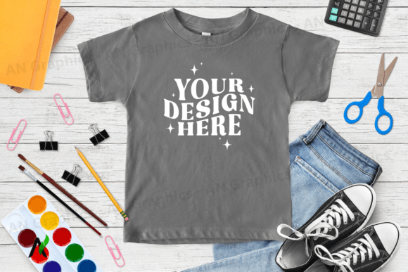 Kids Bella Canvas 3001B Mockup - 012: A Professional Tool for T-Shirt Designers