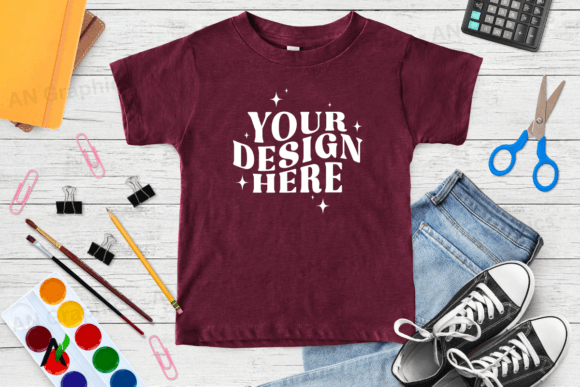 Kids Bella Canvas 3001B Mockup - 016: A Professional Tool for T-Shirt Designers