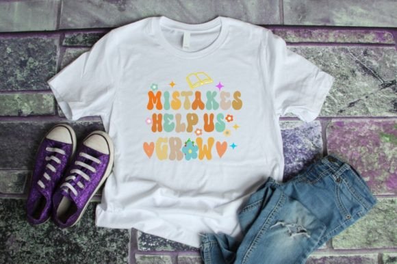 Mistakes Help Us Grow - Retro Groovy Design