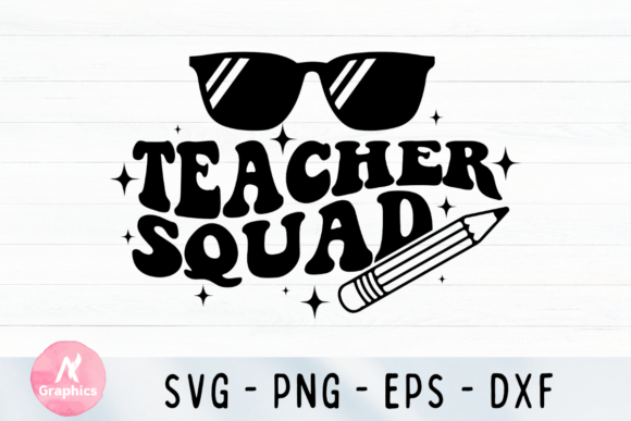 Teacher Squad Wavy SVG: A Versatile Design for Back to School Creations